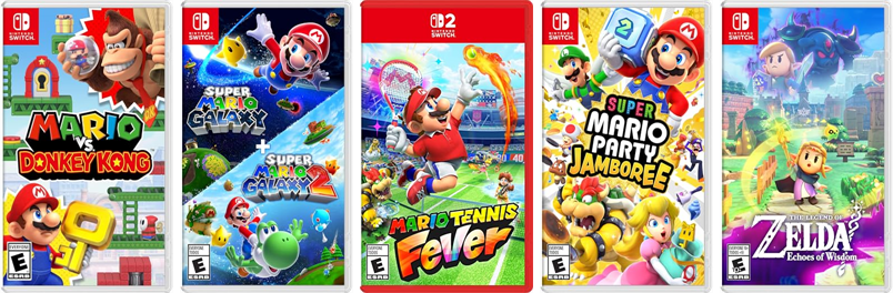 CHBoothLibrary's tweet photo. This week the Cyrenius H. Booth Library has eight new books and fifteen new music CDs.  New items include Mario vs. Donkey Kong, Super Mario Galaxy + Super Mario Galaxy 2, Mario Tennis Fever, Super Mario Party Jamboree, The Legend of Zelda, and Hades II. https://t.co/dpgzp8E8oI https://t.co/q4aJXNBIRF