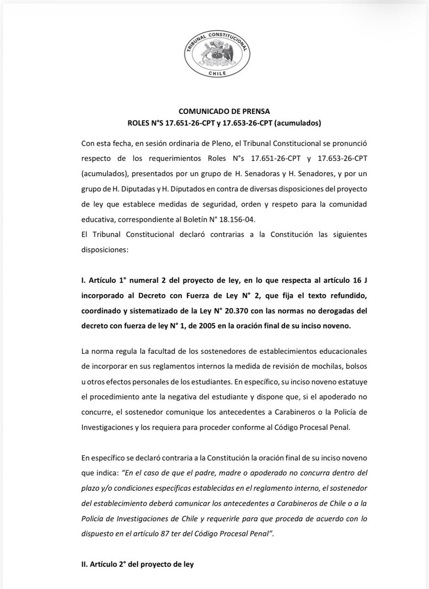 janocuello's tweet photo. @agustinromerole Aquí le dejo un dictamen del Tribunal Constitucional, para que vayan acostumbrándose https://t.co/nQYdzm8ds1