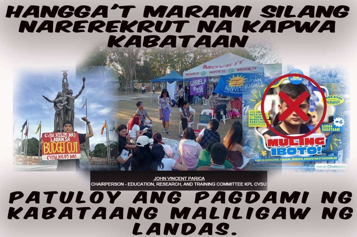 johnnruia's tweet photo. KABATAAN laging mag ingat at huwag magpalinlang sa teroristang CPP-NPA-NDF.. na walang ibang layunin kundi sirain ang kinabukasan na dapat ay pag asa ng bayan...
#NoToCPPNPANDFRecruitment #ProtectYouth #ProtektahanAngKabataan #kabataanpartylistterorista #abolishKabataanPartylist https://t.co/KChu01Ffkw