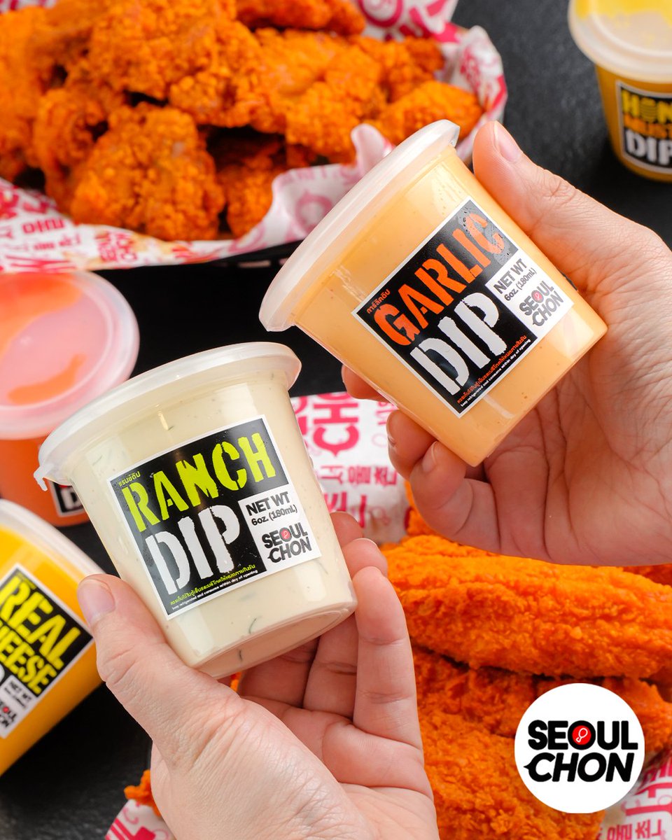 SEOULCHONTH's tweet photo. #แนะนำ ซอสแรนช์ เปรี้ยวอ่อนๆ หอม มัน นัว และ ซอสการ์ลิค หอมกระเทียม เพียง 39 บาท🔥ซอสดิปนัวๆ จุ่มฉ่ำๆ กับ ไก่ทอดแนชวิลล์ เริ่ดดดดดดมากกก‼ https://t.co/Rz8e6bFXcW