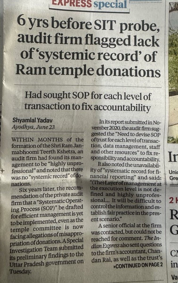 Ashok_Kashmir's tweet photo. जो ‘राम को लाने’ का दावा कर रहे थे उनके राज में कई वर्षों से राम का चढ़ावा चोरी हो रहा था। 

फिर आँखें को मूँदे रखी गईं? 
चोरी क्यों चलने दी गई? https://t.co/PMjseOdSof