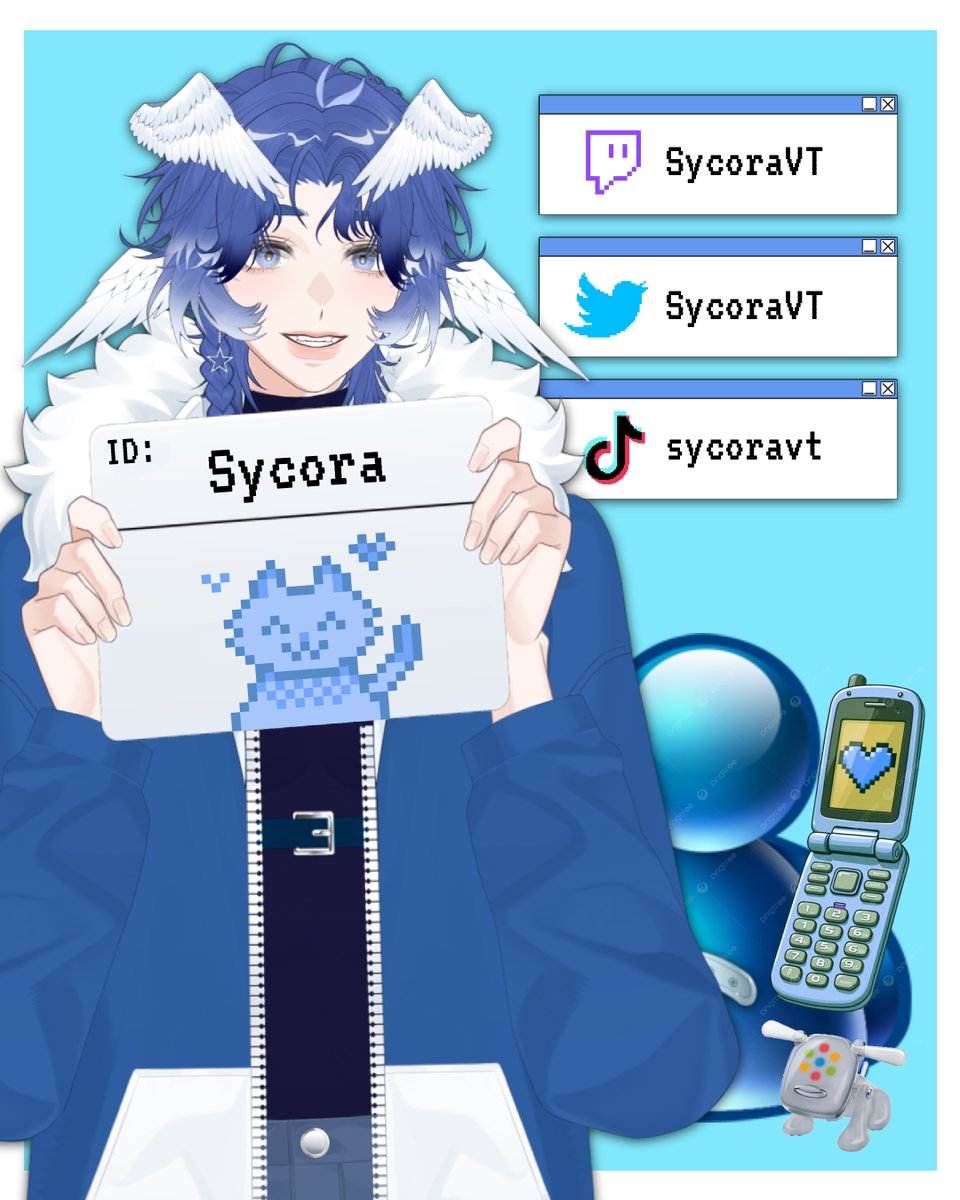 SycoraVT's tweet photo. Hey! I'm Sycora, but you can call me Sy! I'm an angel mortician vtuber and I can't wait to meet you all in a few weeks! https://t.co/NdvKv3aHLq