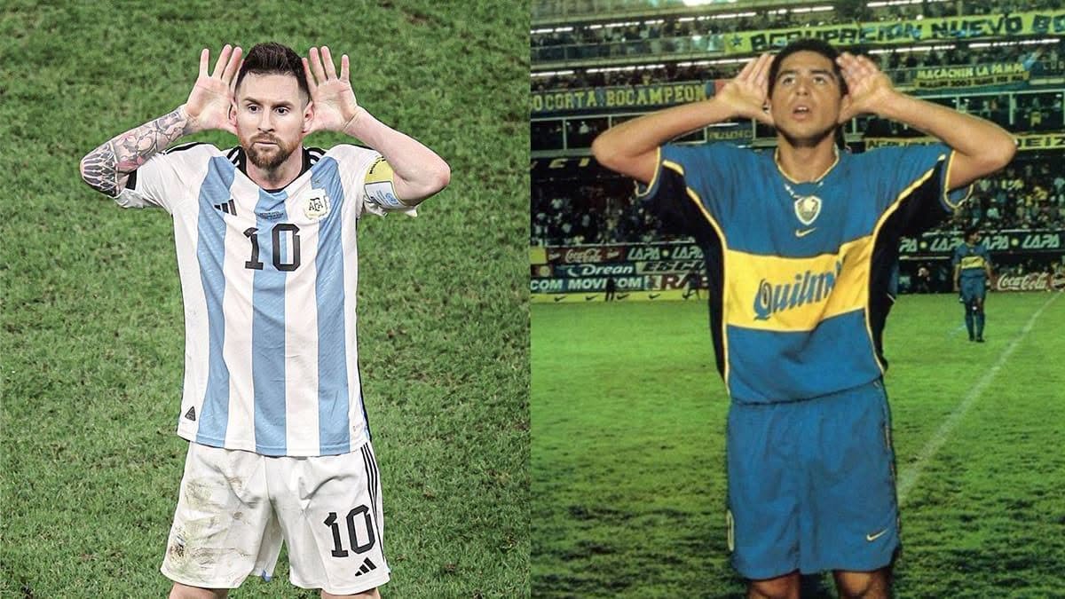 la12tuittera's tweet photo. 🎂Feliz cumpleaños al FÚTBOL.⚽

🔝Juan Román #Riquelme cumple 48 años.

🔝Lionel Andrés #Messi cumple 39 años. https://t.co/G4ER6Sb563