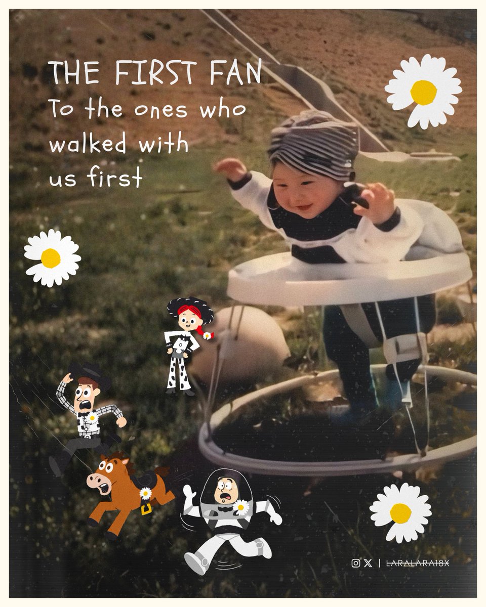 LaraLara18x's tweet photo. toy story x peaceminusone🌼

THE FIRST FAN

To the ones who walked with us first.
When we were smallest, our dreams were the largest.
That friendship made today possible. ✨ https://t.co/7PoujXXgIb