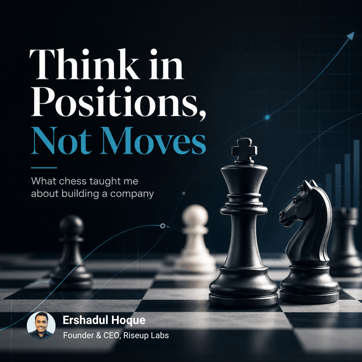 erhoq's tweet photo. Chess taught me a powerful business lesson: beginners think in moves, masters think in positions.

The same applies to leadership. Don't just solve today's problem :ask where today's decision puts you 3 moves from now.

What's an unexpected place you've learned a leadership lesson from?

#Leadership #BusinessStrategy #RiseupLabs
