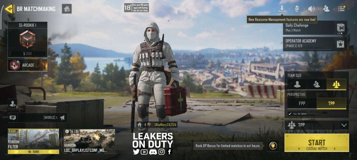 LeakersOnDuty's tweet photo. New Battle Royale Lobby UI

#CODMobile #callofdutymobile #codm #codmnews #codmleaks https://t.co/KAdKTe4qVB