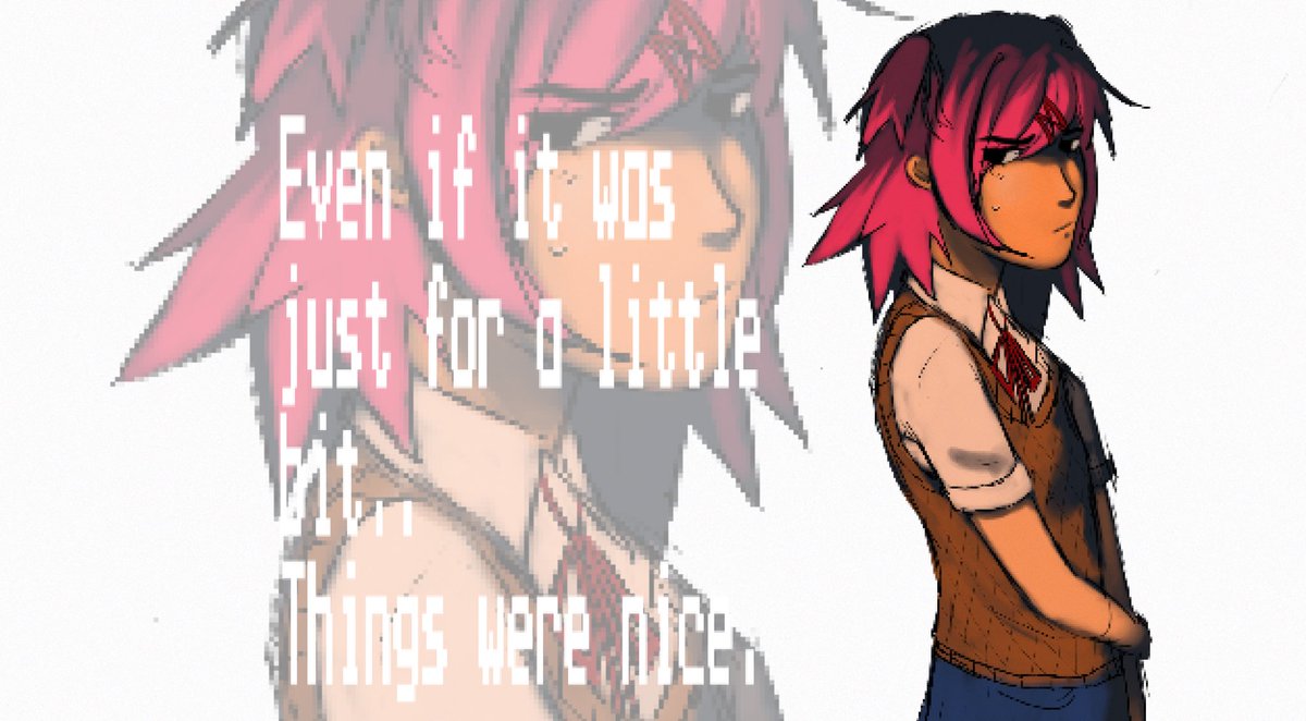 Iamnotverywei's tweet photo. Don’t ruin this for me #ddlc https://t.co/R5vX61uzx6