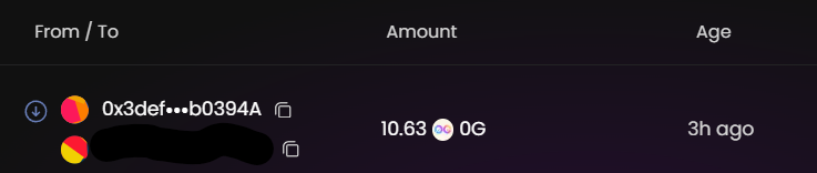 Centchua's tweet photo. Just checked and got 10 $0G 👀

I did some @0G_labs  tasks on Galxe before, so that might be why.

Check your wallet or input wallet address here:
https://t.co/XD0Sv04KK4

Did you get any? https://t.co/iUtTDLjxXw
