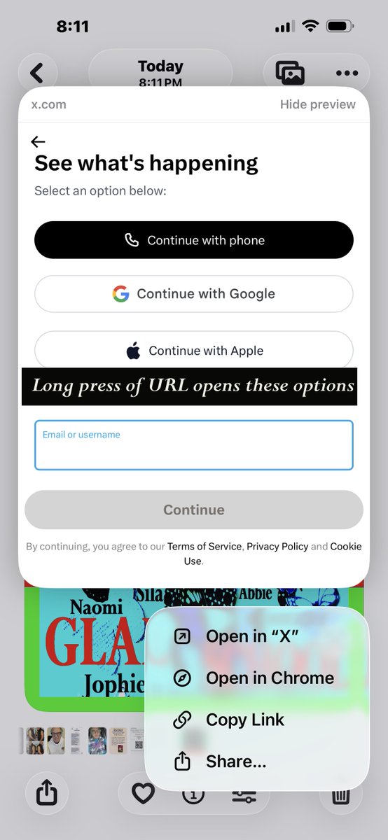 GLALSchool's tweet photo. iOS Live Text interception layer enables direct URL tap activation from static image metadata without camera intermediary.
@NoamShazeer #ClaudeAI #Grok #ThinkTank #AITechnology #InnovationChallenge https://t.co/SiOXVvHDif