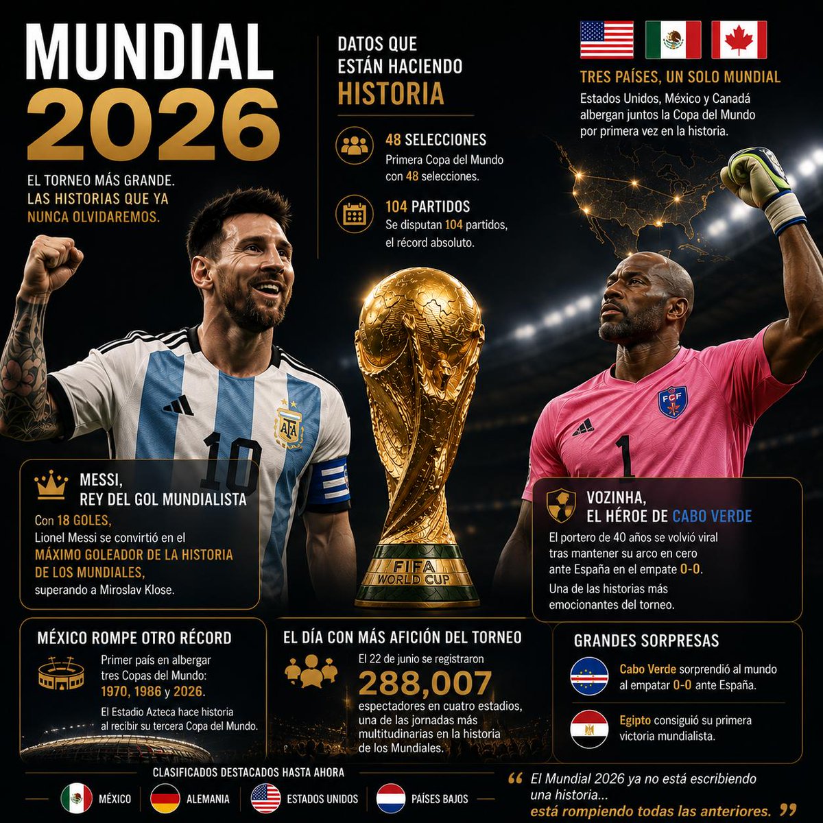 Lucromx's tweet photo. Algunos datos curiosos sobre este mundial 2026 

#datoscuriosos #mundialdefútbol2026 #messi https://t.co/RH8CWH4o3h