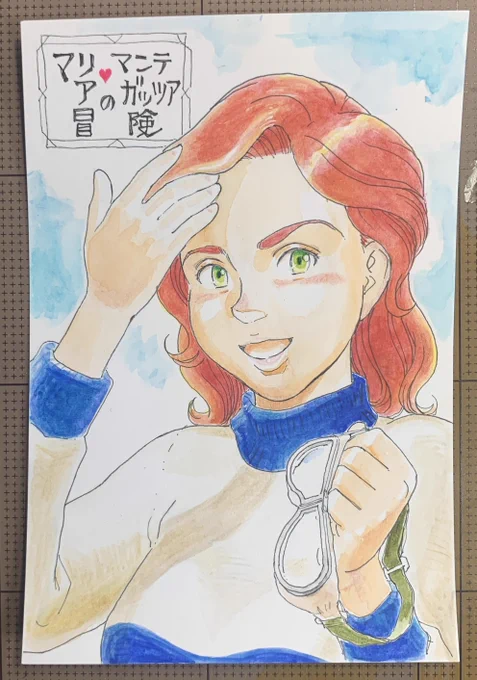 ハガキ大の直筆イラストカードが付属します