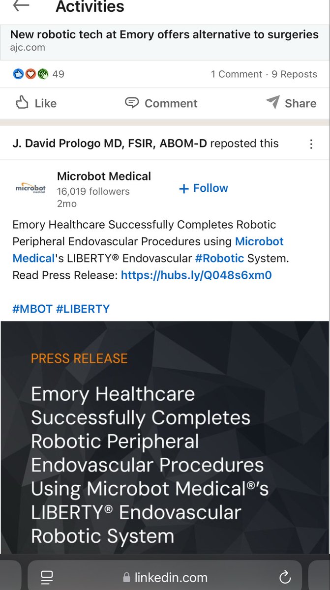 InvestorMail88's tweet photo. @WhiteResearch It is $MBOT Robotic System &amp; this doc is all about MBOT. He is highlighting how it can be used for other applications as well. Maybe u need to do better research next time. $CRMD $SYK https://t.co/yGhutqIQmv
