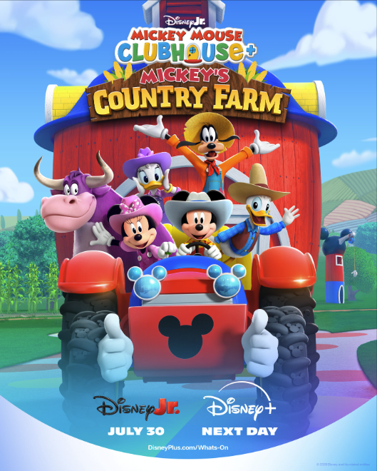 DisneyJr's tweet photo. Welcome to the farm 🌾🚜

Mickey's Country Farm, a brand-new Mickey Mouse Clubhouse+ special, premieres July 31st on Disney+ https://t.co/G3Zr596Lm2