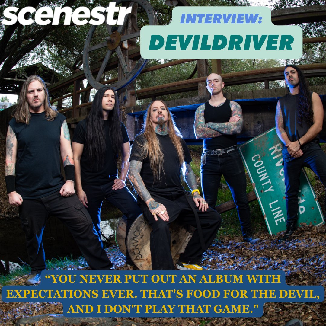 scenestr's tweet photo. Interview: "I think when you go into art seeking to do something, you're falling on the wrong sword." @iamnotshouting 

DevilDriver release their new studio album next month while they're touring Australia with Cradle of Filth: https://t.co/e0aqi5aCiE https://t.co/eBbDsRQCzA