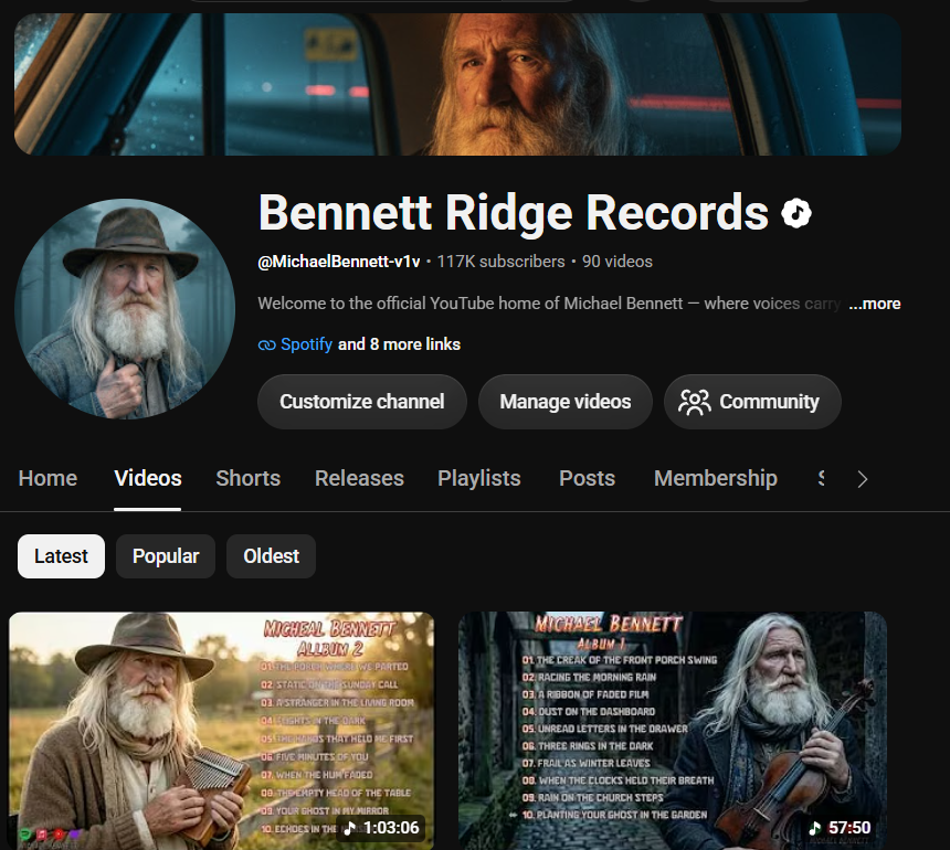 mbennett_x's tweet photo. Dear all,

We are pleased to announce that we have changed our name from Michael Bennett to Bennett Ridge Records.

Please stay connected and enjoy more beautiful music from us.

Check out our YouTube channel:
https://t.co/kJgSGI8gK4 https://t.co/j03CMwhfCZ