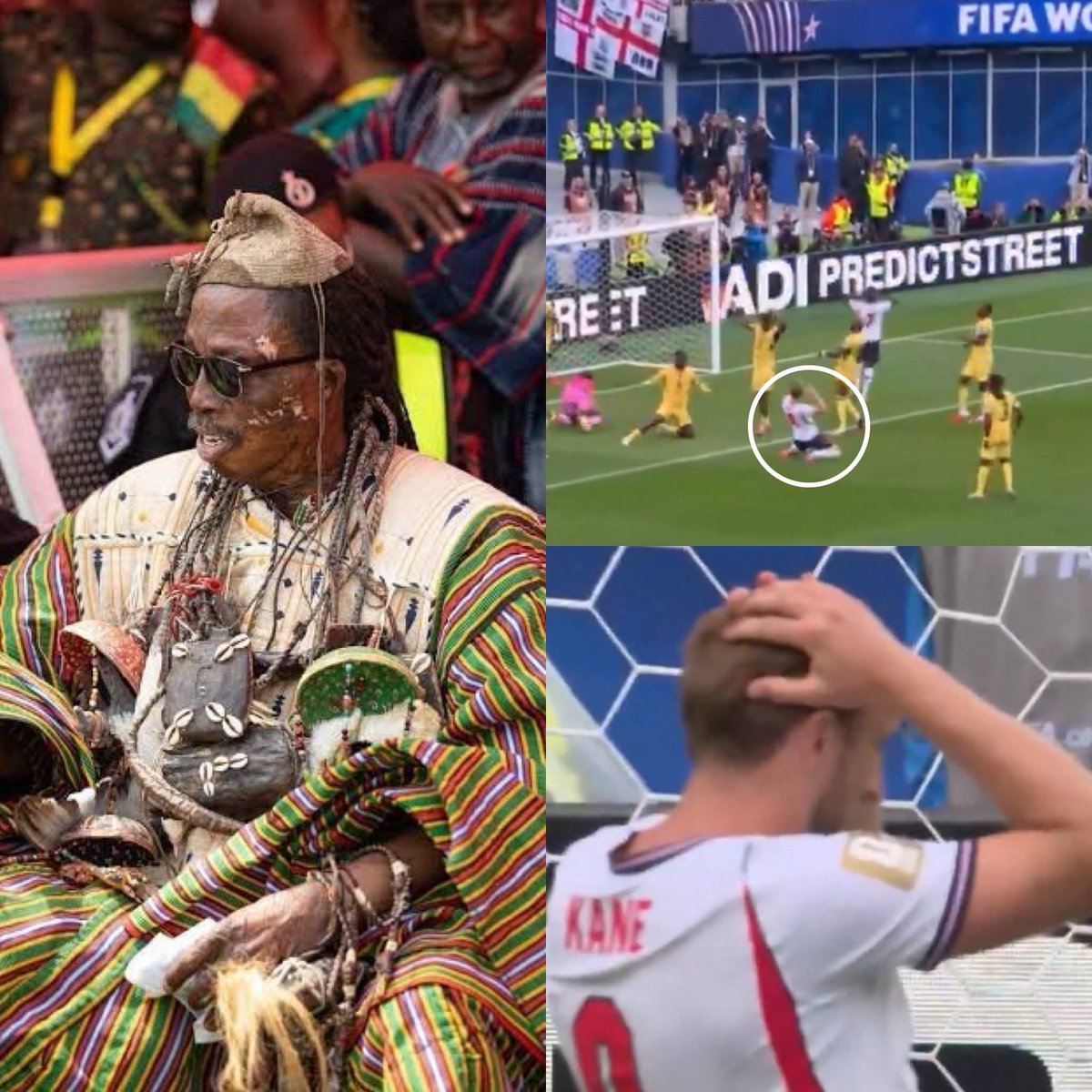 Transfery_'s tweet photo. 🤯 ❌️ Wczoraj SZAMAN z Ghany ogłaszał, że pracuje nad klątwą, która sprawi, że Harry Kane NIC NIE STRZELI w meczu z jego kadrą, a dziś w nocy...

ANGLIK MARNOWAŁ TAKIE SYTUACJE 😳

🗣 "Pracuję nad Kane'em. Pokazałem już wcześniej, na co mnie stać. Wiem doskonale, jak bardzo jestem zdolny do tego, aby go POWSTRZYMAĆ. Jestem bardzo znany z moim przewidywań.

Nie życzę mu poważnej kontuzji. Wystarczy, żeby powstrzymać go w meczu z moim krajem. Wykonam swoją pracę, aby POMÓC GHANIE!" - mówił Nana Kwaku Bonsam.

Mecz skończył się wynikiem 0-0 🤝

CHYBA ZADZIAŁAŁO.
