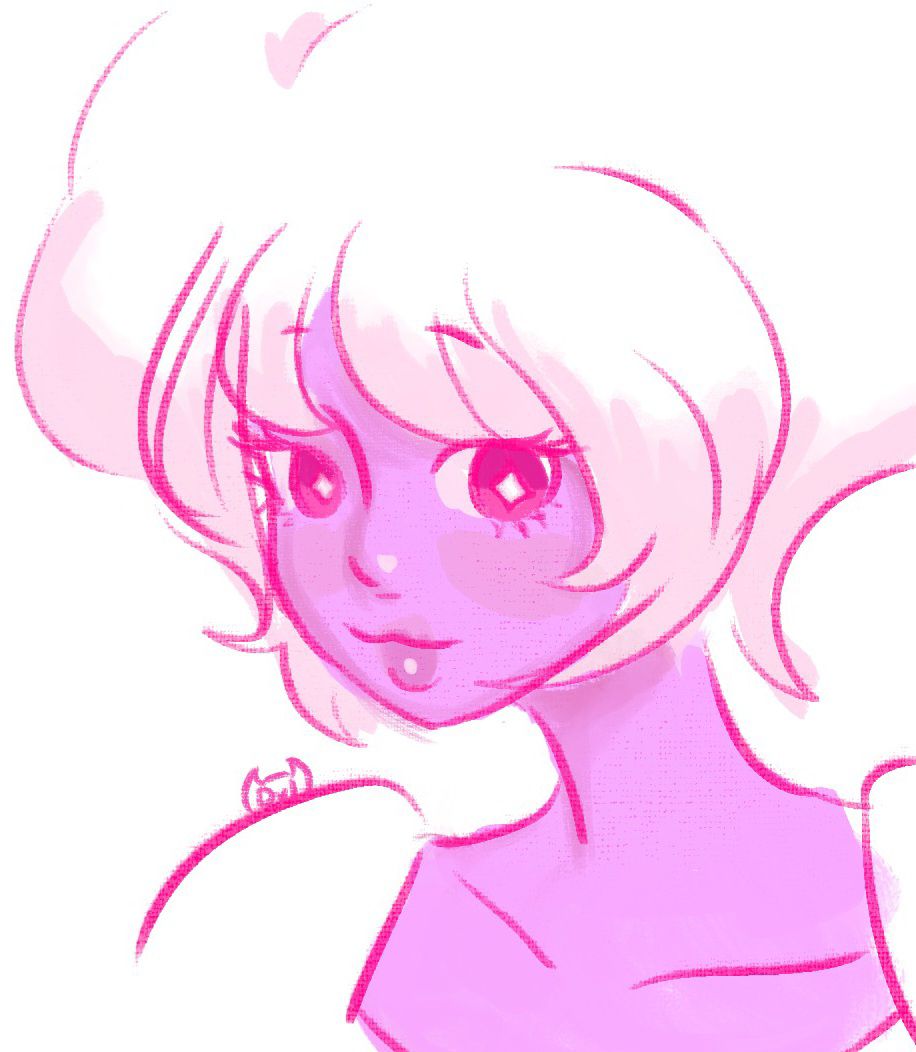 da_devilswork's tweet photo. Pink sketch from a while ago #stevenuniverse https://t.co/qb3ALDTE59