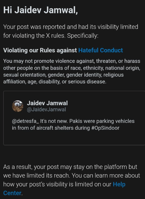 JaidevJamwal's tweet photo. Calling someone from Pakistan a Paki is a slur.😂
What do they mean by this?
Not even the 1st post this week censored this month.