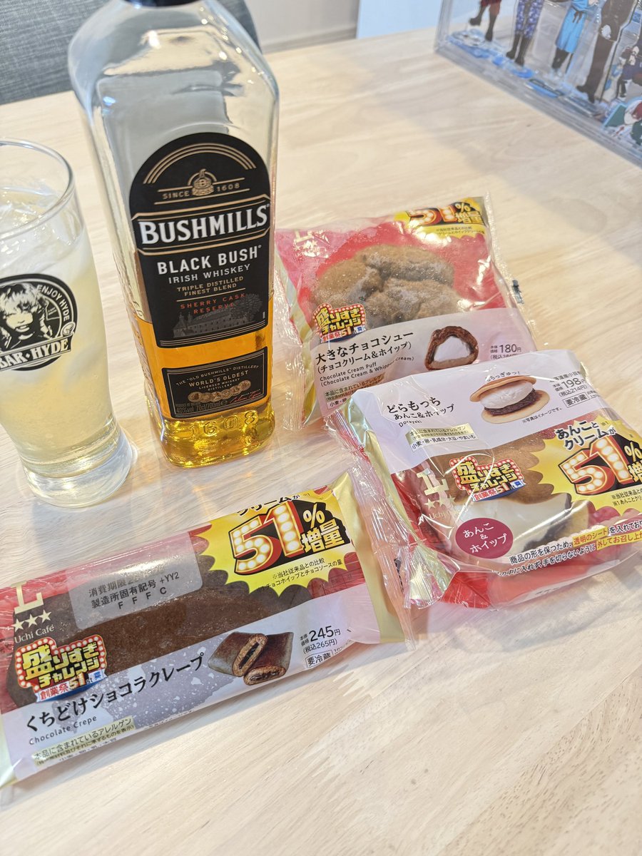BeerMa4869's tweet photo. 昨日盛りすぎチャレンジのスイーツ買えた☺️シュークリームは先週買って賞味期限が18日までだったけど普通に美味しくハイボールのおつまみにしましたw
丸一日たっても平気なのでお腹強いのほんと助かる🤣 https://t.co/rVz59ccNA4