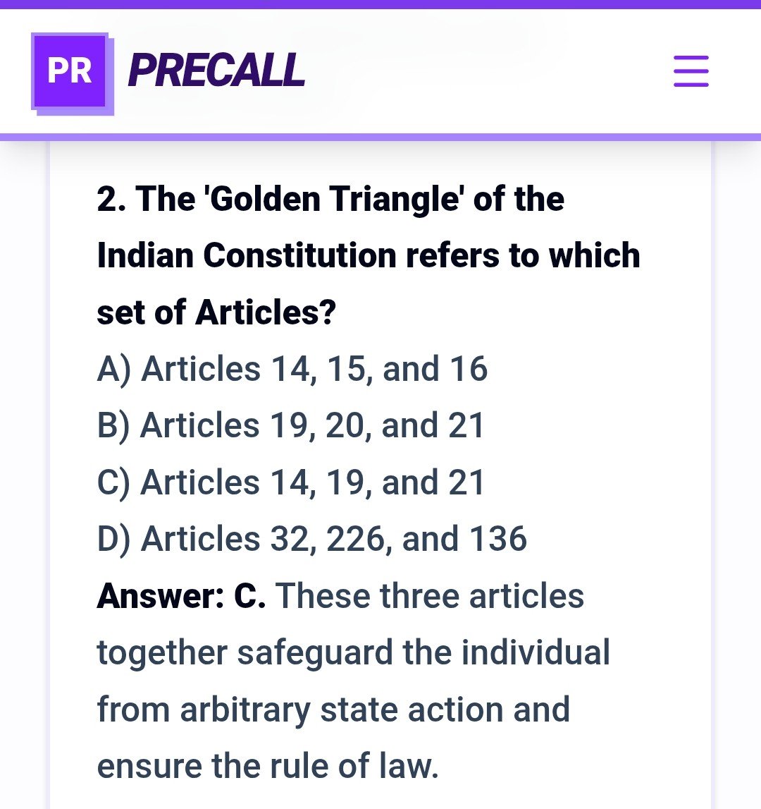 Important4UPSC's tweet photo. Article 21: Right to Life and Personal Liberty (Part 5)
From
https://t.co/YQfLhvgVyF
MCQs
#Precall #UPSC #UPSCPrelims2027 https://t.co/zfBkc31S1R