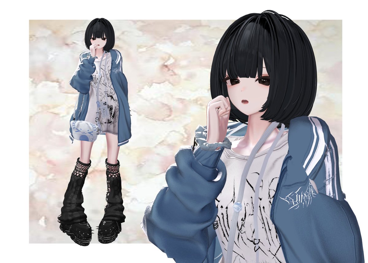 まよちゃん💜🤍 #Mayo_3D #CHOCOLATERICE_vrc