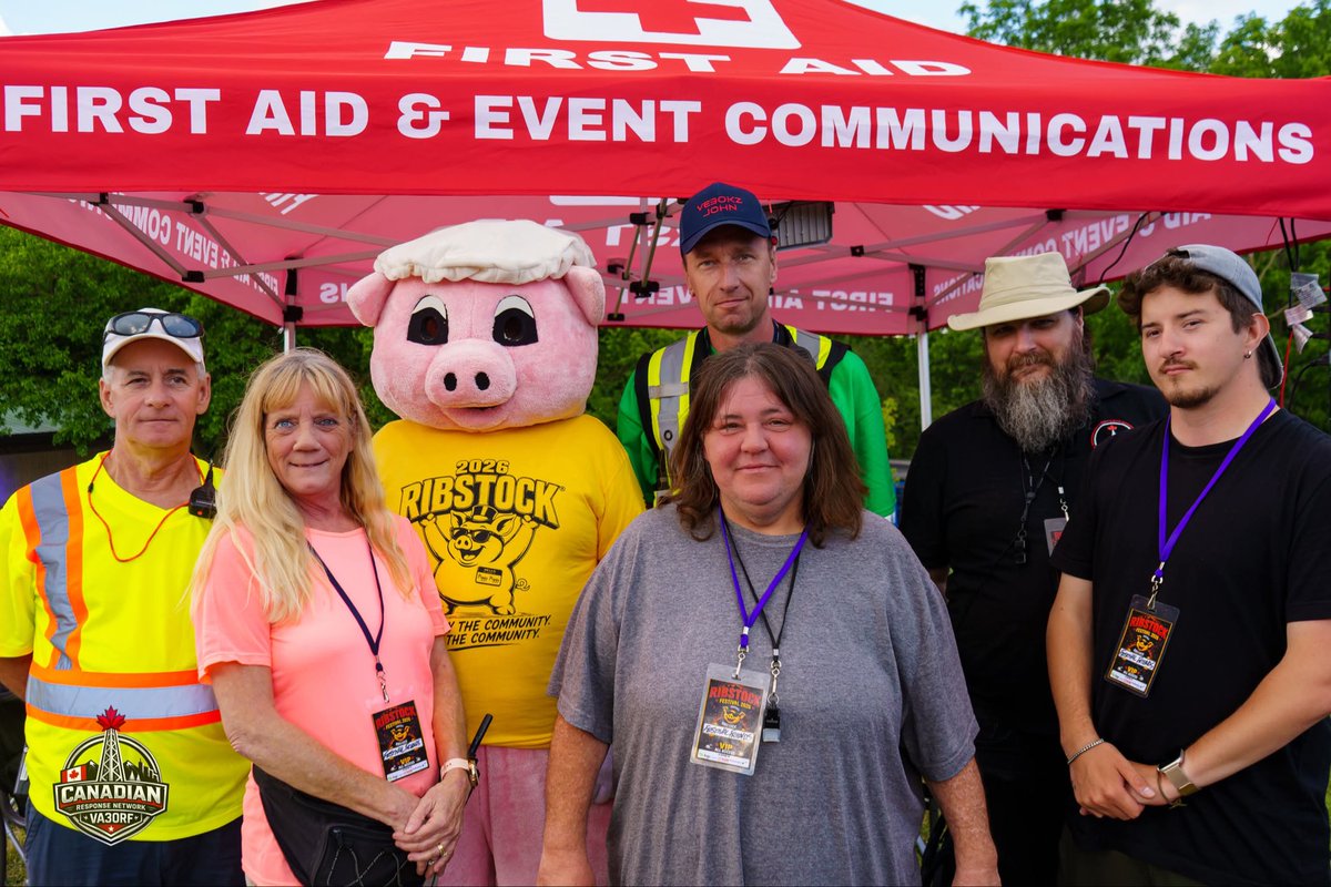 VA3ORF's tweet photo. Our team had another successful deployment at the 2026 Ribstock Festival held in #NiagaraFalls at #FiremensPark over Father’s Day Weekend! 8,000+ people through the gates!! https://t.co/PFPNVfd0bk