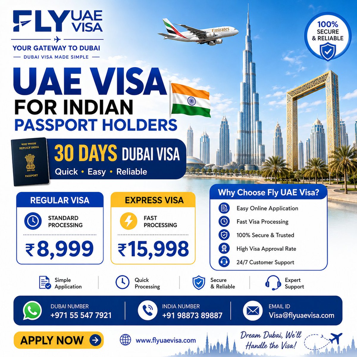 flyuaevisa's tweet photo. 🇮🇳 UAE Visa for Indian Passport Holders 🇦🇪 
Apply Now : https://t.co/2a9cnJM8OM https://t.co/SDlFFPXEV8