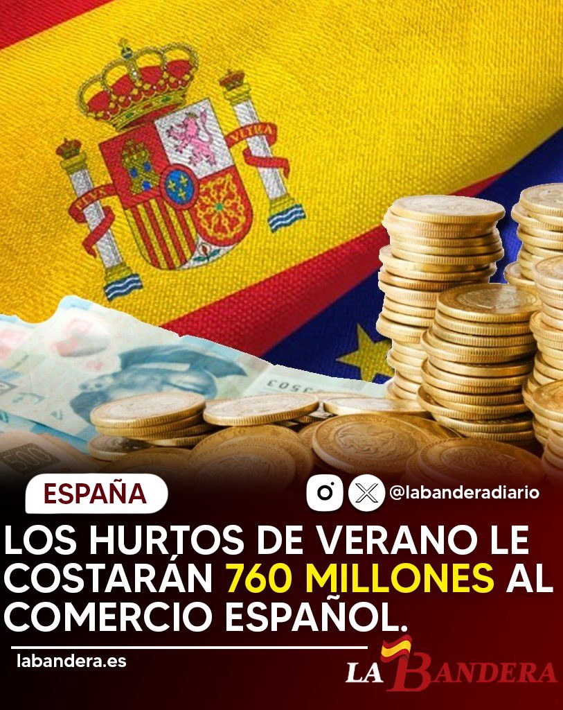 labanderaes's tweet photo. 🔴 Los hurtos, impulsados por bandas organizadas en zonas turísticas y aglomeraciones, golpearán al sector con pérdidas de 760,5 millones de euros. Además del impacto económico, las empresas alertan de un aumento del 74% en la agresividad física y verbal contra los empleados. https://t.co/IKXZ2XHN5T