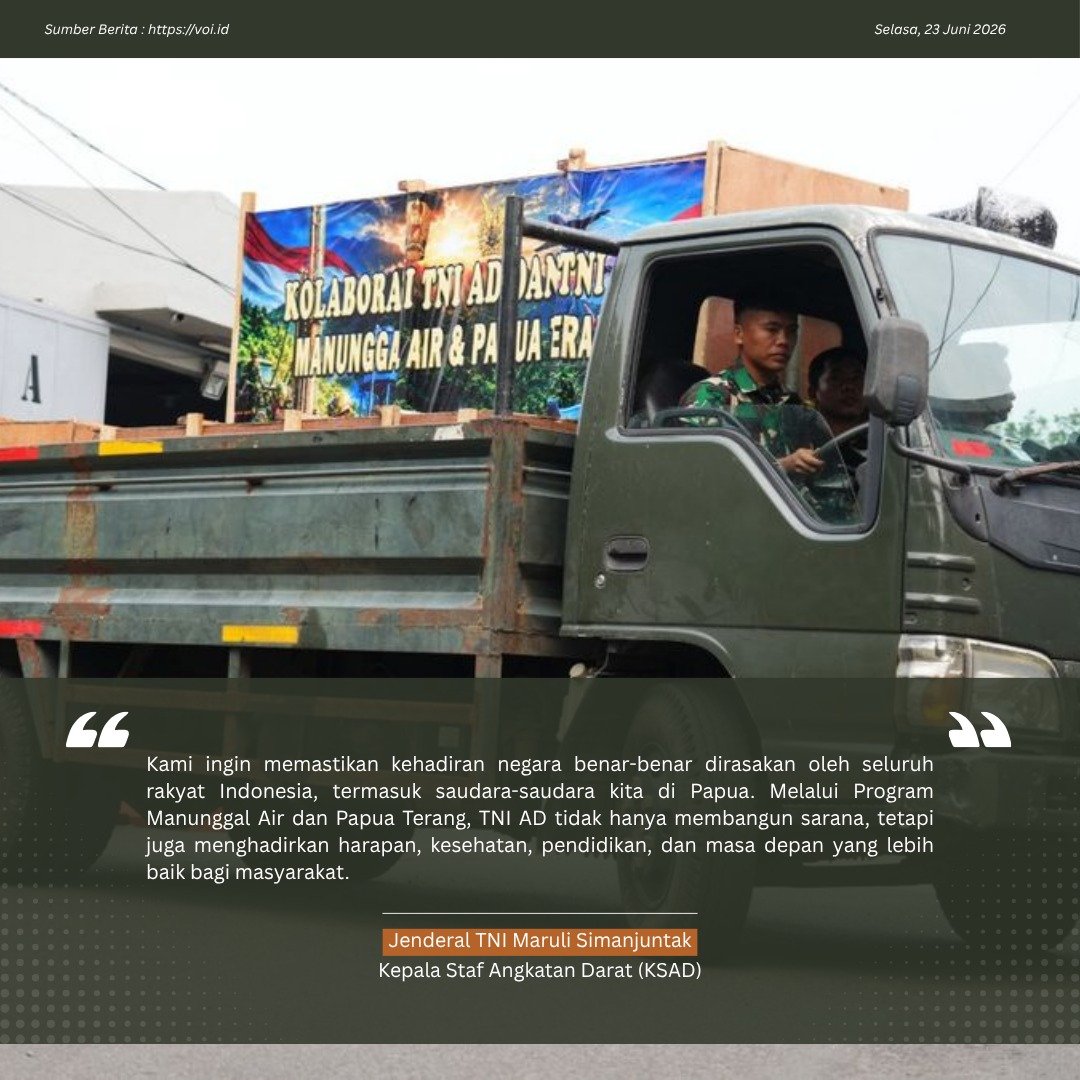 AdorableMee___'s tweet photo. Ke mana pun melangkah di Indonesia, semangat persatuan yang dijaga TNI selalu terasa
Bersinergi Hingga Pelosok https://t.co/r7tJCuFSw1