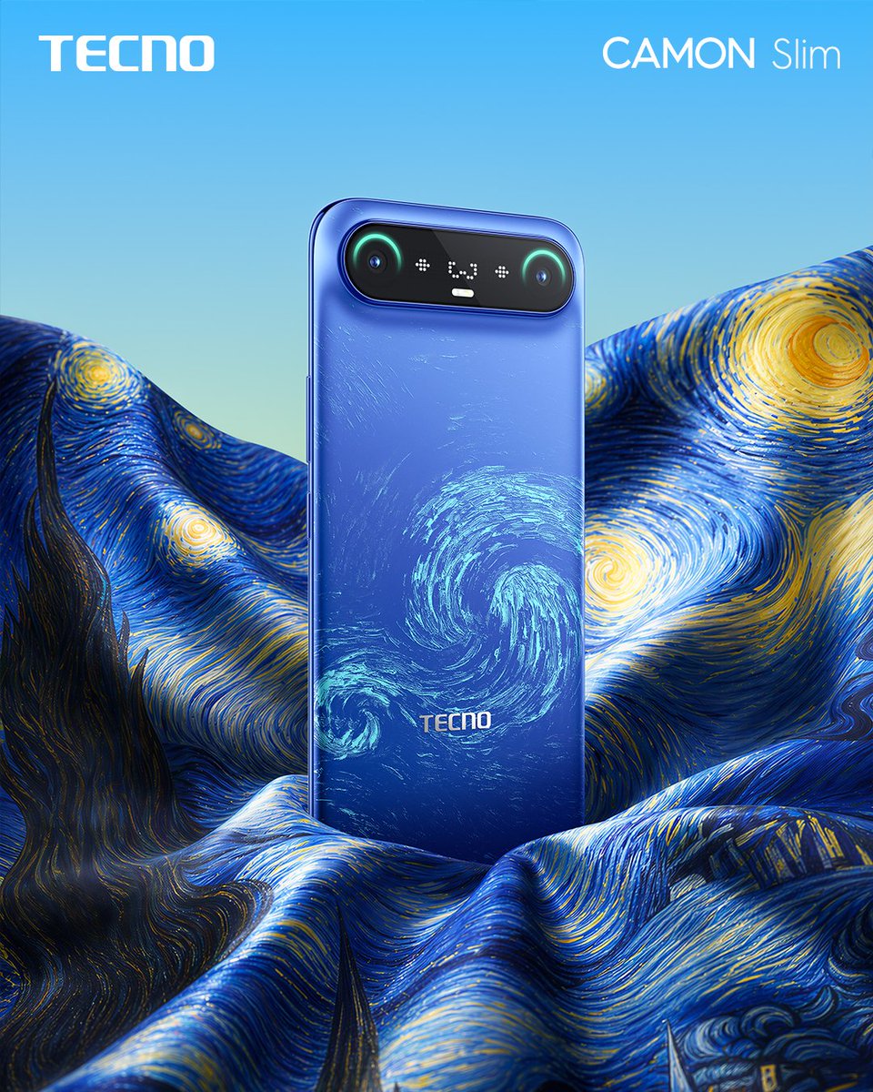 tecnomobile's tweet photo. Van Gogh Blue or Burgundy Red? 🔵🔴 #CAMONSlim turns color into art — one deep and dreamy, one bold and refined. Which one speaks to you? 🎨

#CAMONSlim #HoldThinShineIn #TECNOAI https://t.co/Dp3ghWJ7H8