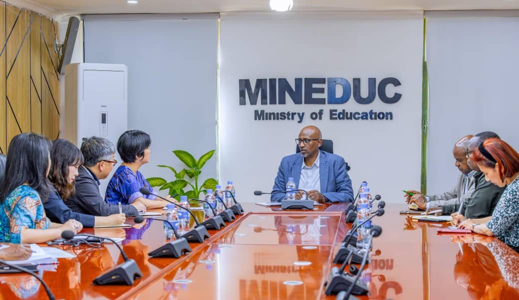 JicainRwanda's tweet photo. On June 23rd 2026, Ms. SHIOTSUKA Minako and Mr. SAKAMOTO Atsuki , the outgoing and incoming Chief Representatives of the JICA Rwanda Office, respectively, together with Ms. FUKASAWA Tomoko, the newly arrived staff in charge of Education, paid a courtesy call on the Honorable Minister of Education, Mr. Joseph Nsengimana.

During the meeting, the Honorable Minister expressed his sincere appreciation to the outgoing Chief Representative for her valuable contributions to the education sector, in which JICA has about 20 year’s experiences in Rwanda. 

Discussions focused on the ongoing Teacher Training Colleges (TTCs) reforms, as JICA’s support for teachers training through PRISM project, and emphasized to utilize asset of the projects. In addition, both sides exchanged views on cooperation in the field of TVET though Rwanda Polytechnic (RP) known as QUEST, which is aims to strengthening linkages with industry and improve graduates’ employability. The Honorable Minister and the new CR of JICA confirm further the strong and enduring partnership between Rwanda and Japan. #Rwanda @Japan #Education #TVT  @RwandaGov  @JoNsengimana @Rwanda_Edu @RwandaPolytec @MinakoSHIOTSUKA