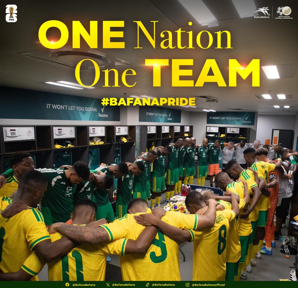 BafanaBafana's tweet photo. ⚽️ Bafana Bafana vs South Korea
📅 Thursday, 25 June 2026
​🏟️ Monterrey Stadium, Mexico
🕕 Kick-off: 03:00am SA Time 
🖥 SABC 1/3 &amp; SABC+

#Fifaworldcup
#BafanaPride 
#BafanaBafana https://t.co/T80tiRlvbr