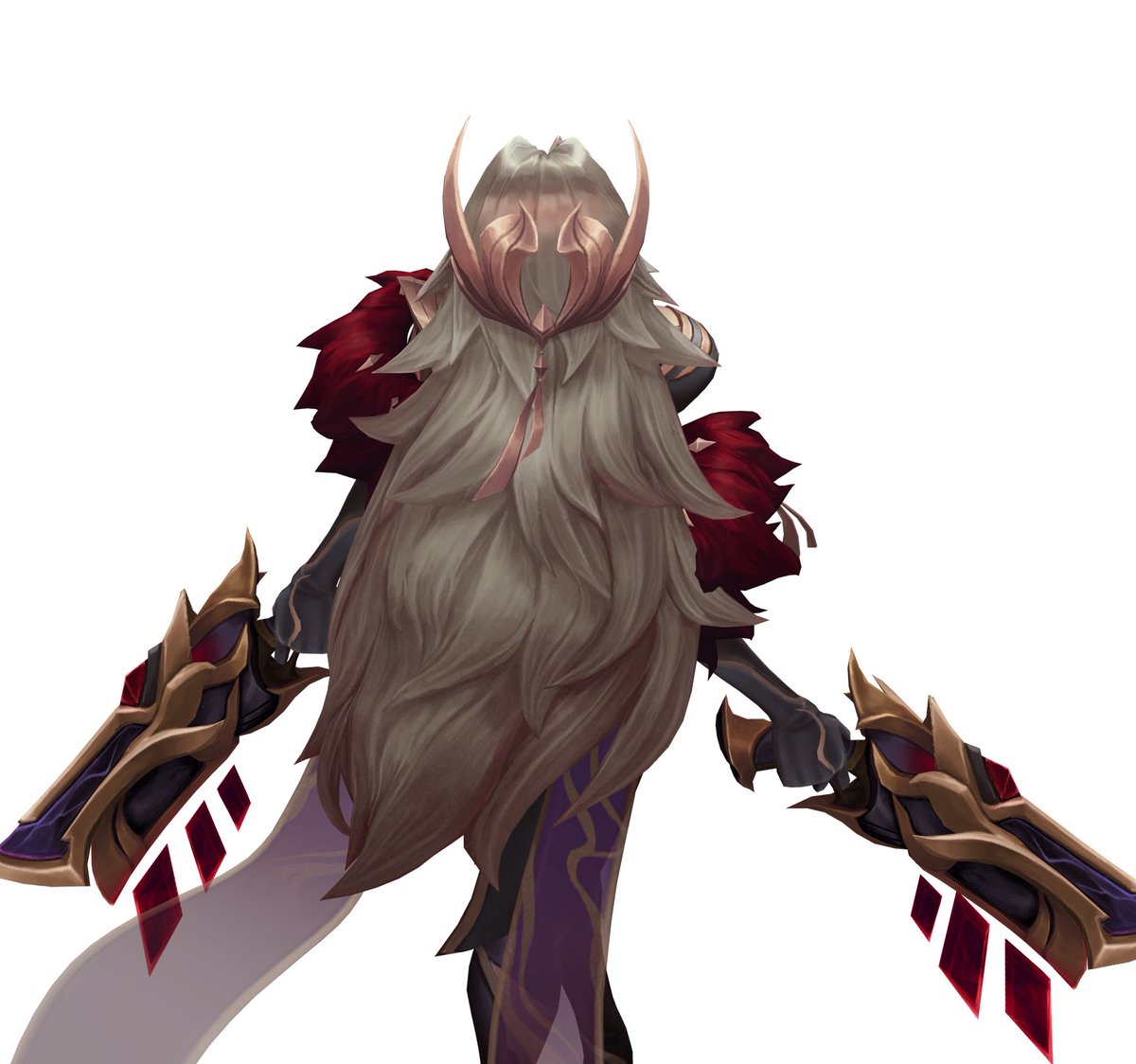 Gommayusi98's tweet photo. I’m just very very in love with Miss Fortune’s hair right now 

It’s layered wolf cut with red dyed tips 
Even on the back you can see a tinge of red under that platinum blonde 🥹 https://t.co/NDyOECoopN