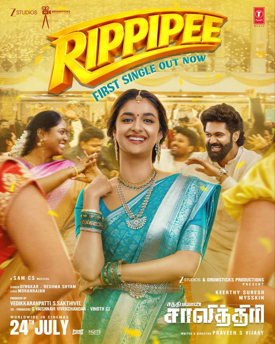 filmcrazymedia's tweet photo. #KeerthySuresh 's #Rippipee - the first single from #SathyavanSavithiri is out now👍

▶️ https://t.co/uLRImgwvWS

🎵 @SamCSmusic
🎤 #ReshmaShyam &amp; #Diwakar
🖋️#Mohanrajan
🕺 @immasterdinesh https://t.co/1f9PkZyIwX