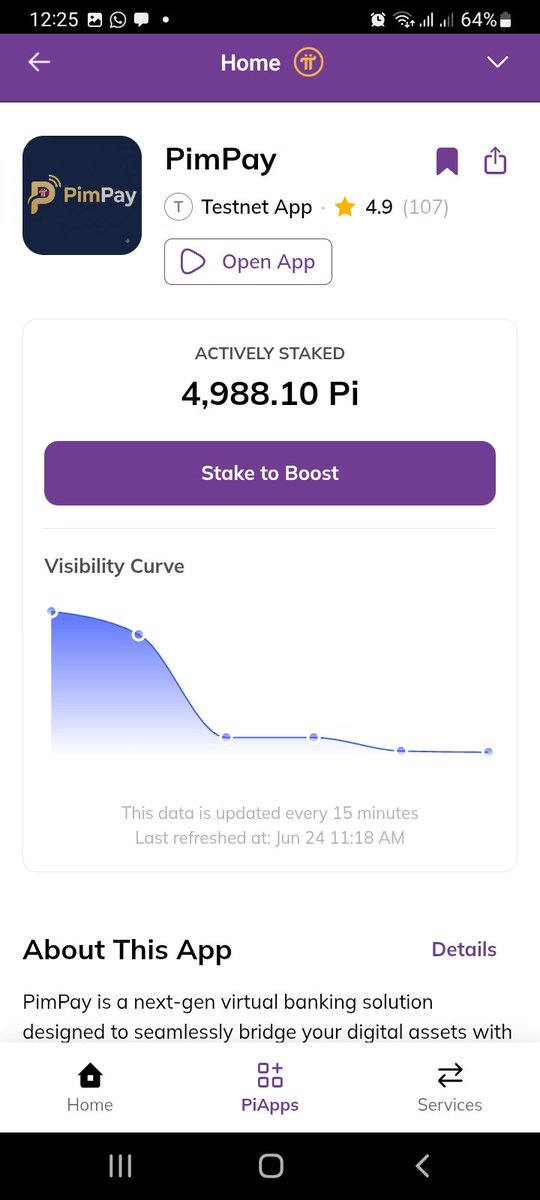 pimobilepay's tweet photo. 850+ Pioneers onboarded! 🚀 Over 170+ txs processed today. Unstoppable! 🔥
📱 Access PimPay inside Pi Browser via the vibe-coded tab.
💎 Stake your Pi & drop us 5 stars ⭐⭐⭐⭐⭐ to support the network's top infra!
Thanks @LiangShi99 & community! 💜
#PiNetwork #PimPay #Web3 https://t.co/53Y8t81MjN