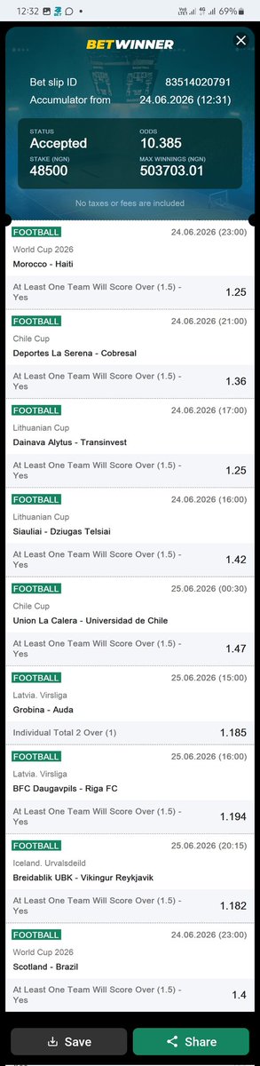 woozzaabets's tweet photo. At least a Team to Score 2 Goals 🔥
Favourites Win or Draw Bankers 🔥

Let's Play Again 🍻

📌  1️⃣0️⃣+ 1️⃣0️⃣+  Odds 

Codes 👉  6VMPN  ||  6KTPN 

Bookie 👉 @BetwinnerNg

Not on?

Register 👇

https://t.co/dWsWScwqjs

Use Promo Code 👉 WOOZZAA

RT ✅️ https://t.co/hS4cgQ35U0