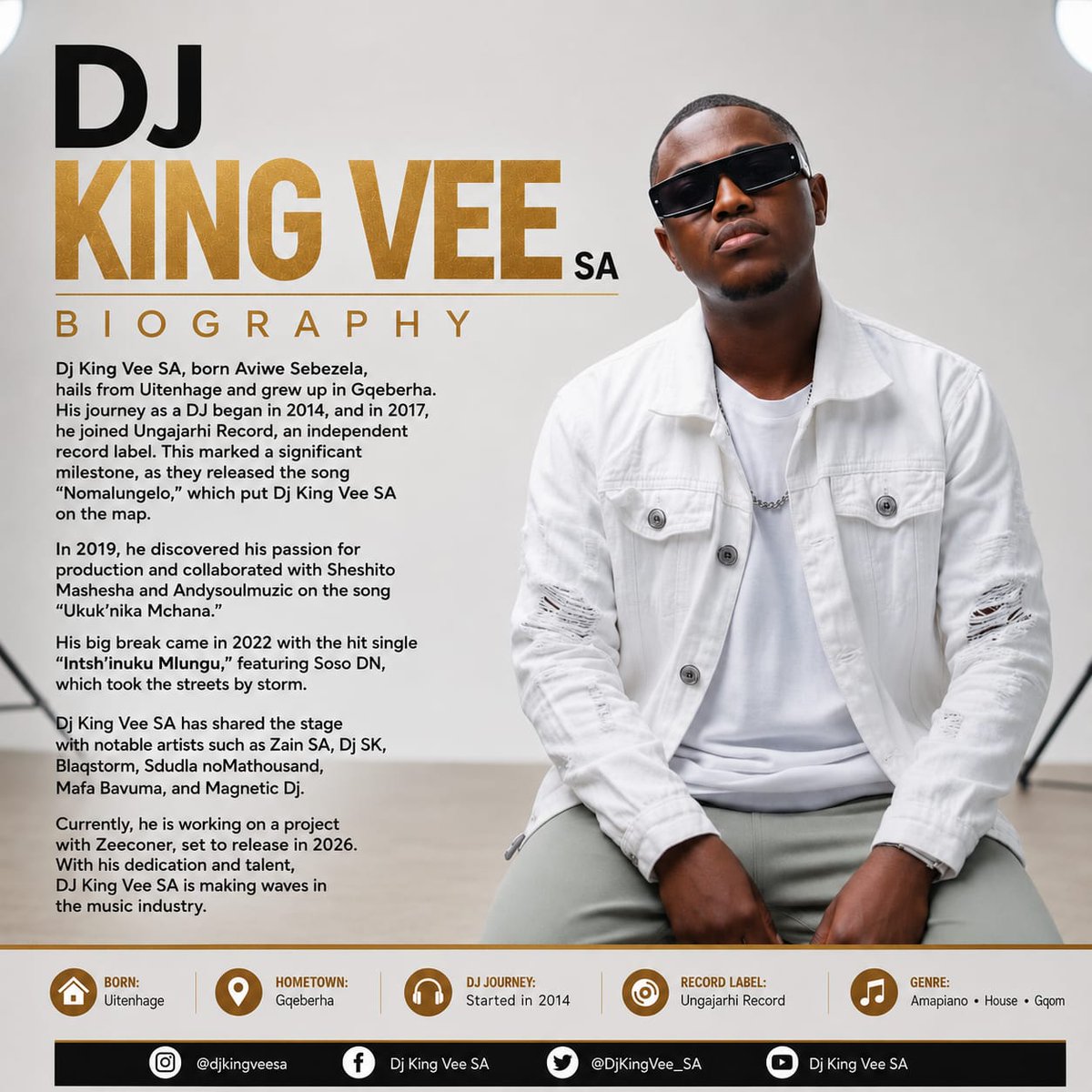 DjkingVee's tweet photo. Crafting sound, telling stories, and building a legacy. 🎧✨

#DjKingVeeSA #Afrohouse #Ngyazisola https://t.co/J2QvinKUyS