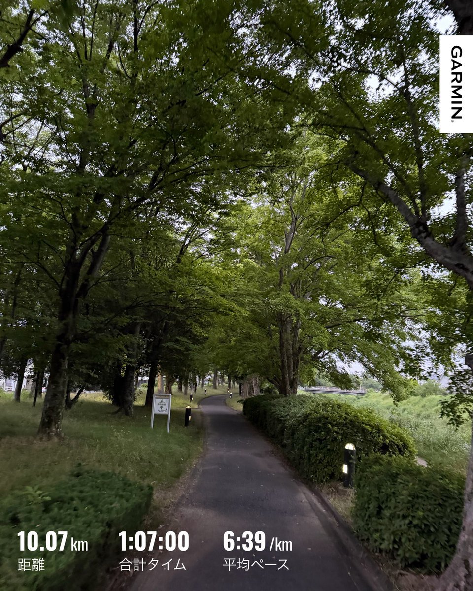 gakki32's tweet photo. 今日も10kmラン。

㌔6〜7分で走るのもしんどい🤣
取り敢えず無理しないように走ってました。 https://t.co/PBNiEUDWs5