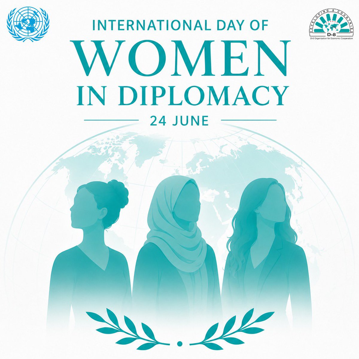 D8SecGen's tweet photo. As we mark the International Day of Women in Diplomacy today, we recognize the indispensable role women play in shaping a more peaceful, inclusive, and cooperative world.

In an era defined by complex, multifaceted challenges and constantly evolving global landscapes, nations need the best minds at the table, and across the D-8 Member States, women are contributing with distinction to diplomacy and public service through their leadership. From heading critical missions to driving intense multilateral negotiations, women in D-8 countries have increasingly assumed prominent roles in foreign policy, multilateral fora, and international engagement -- bringing diverse perspectives and fostering more inclusive approaches to global problem-solving. Their achievements not only reflect national progress but also illustrate a broader transformation toward more representative and effective diplomacy.

This Day calls upon us to further support and empower women in diplomacy by ensuring equal opportunities, strengthening institutional frameworks, and promoting environments where their voices are fully heard and valued. At the Developing-8 Organization for Economic Cooperation (D-8), we honour the exceptional contributions of women in building bridges of dialogue, cooperation, and understanding among nations and reaffirm the commitment to further advancing their pivotal roles in peace, sustainable development, and lasting progress.

#InternationalDayofWomenInDiplomacy #24June #D8 #InclusiveDiplomacy