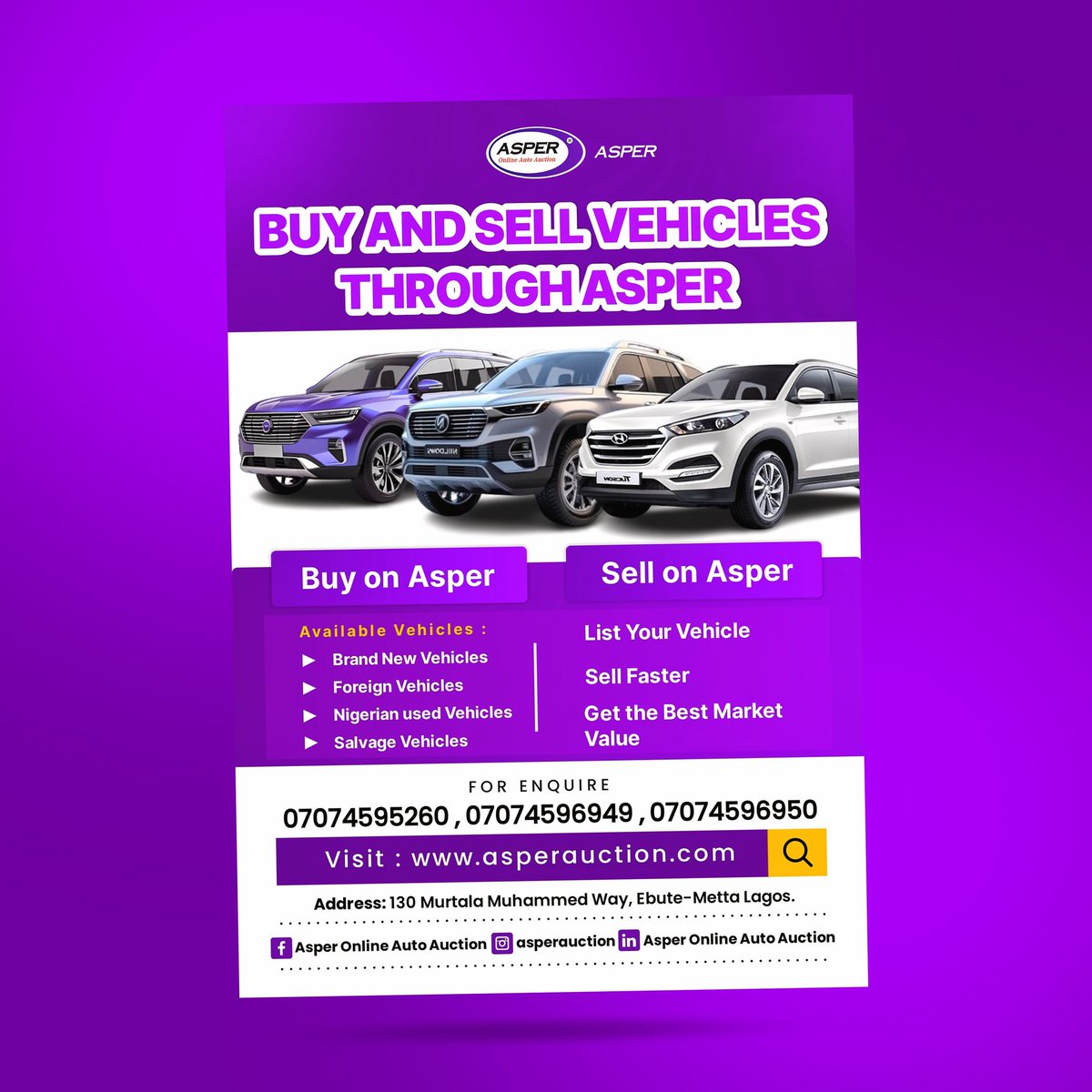 RephicsArt_'s tweet photo. New Design: Handbill for Asper! 🚗
 A trusted platform making vehicle trading safe &amp; easy:
• Buy directly 
• Auction &amp; sell used vehicles 
• 3-month warranty included 
 Contact info at the bottom of the flyer!
​Drive Sales with Rephics Art
• Standout Designs &amp; Quality Prints https://t.co/Tg2s3nFiA2