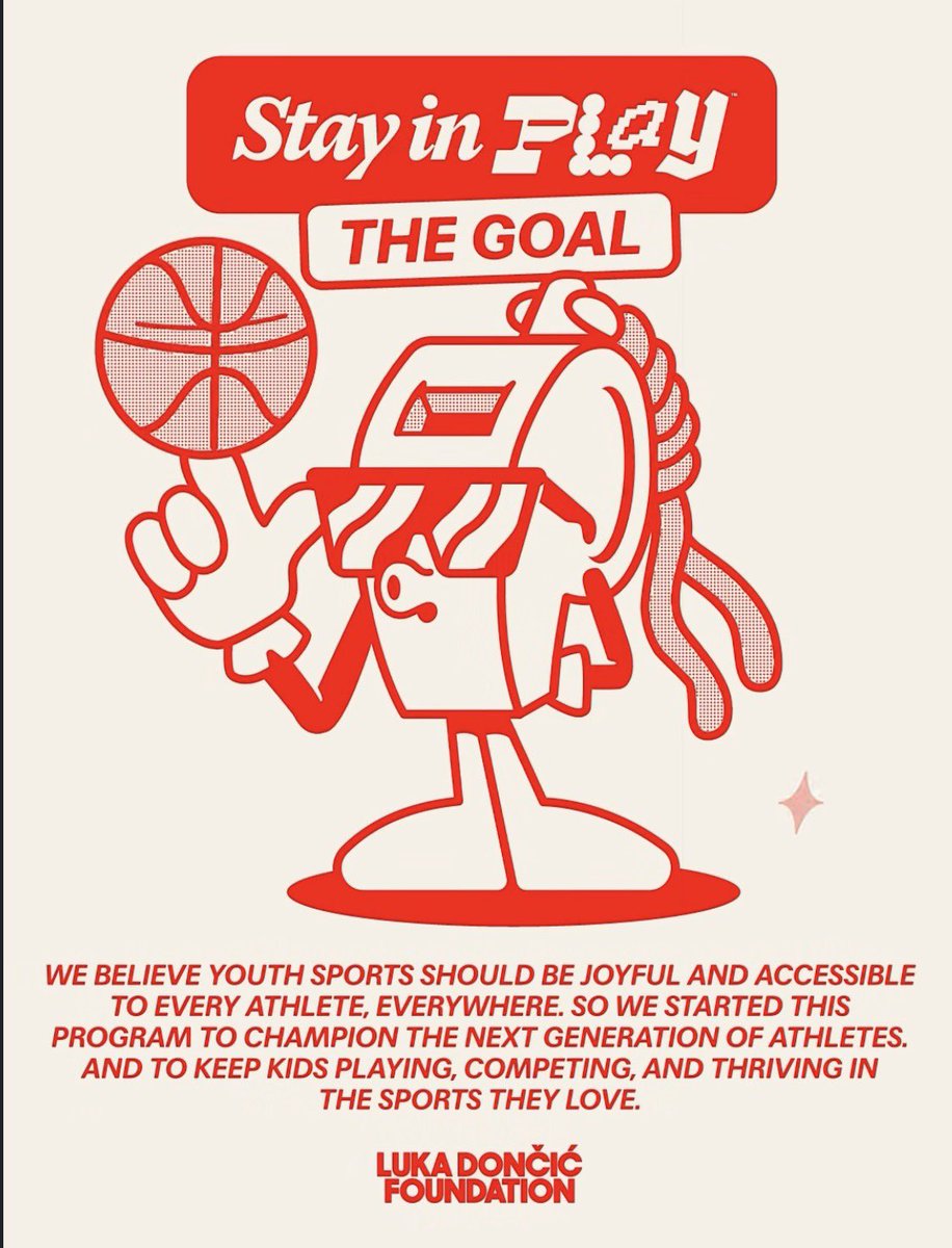 LukaDonkicks's tweet photo. GAME CHANGER 🔥

The @LD77Foundation has announced a new grant program called “Stay in Play,” designed to help keep kids playing, competing, and thriving in the sports they love.

Starting today through August 20, athletes ages 12–15 who have participated in a sport for at least six months can apply for a one-year, needs-based grant of up to $25,000 USD.

The program is available across 176 sports in 10 countries and can help cover expenses such as:

🏀 Training
👟 Equipment & Gear
✈️ Travel
📝 Registration & Competition Fees
➕ Other costs that may create barriers to participation

The goal is simple: ensure talented young athletes have the opportunity to stay in the game, regardless of financial circumstances.

Apply ➡️: https://t.co/fzKQ5xuNiB