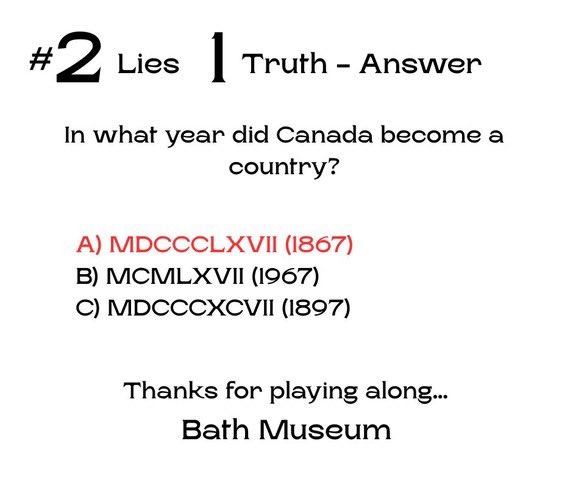 thebathmuseum's tweet photo. #2Lies1Truth Answer MDCCCLXVII (1867) https://t.co/21AZwRLIbE