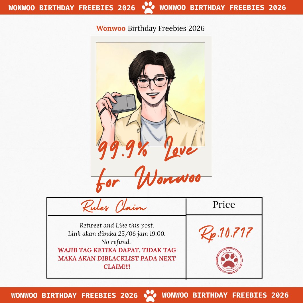 flexrdelacore's tweet photo. 99.9% LOVE FOR WONWOO🌷

—how to claim:
🍀rt &amp; like this tweet
🍀tulis username di notes (wajib)
🍀Prefer mutual &amp; folls lama
🍀Will set 10.717 no refund/nom.tambahan. 
🍀Link akan aku share di qrt tweet ini di tgl 25 jam 19.00 pakai privatter.

VERY LIMITED QTY💜 https://t.co/k8L94TPRb7