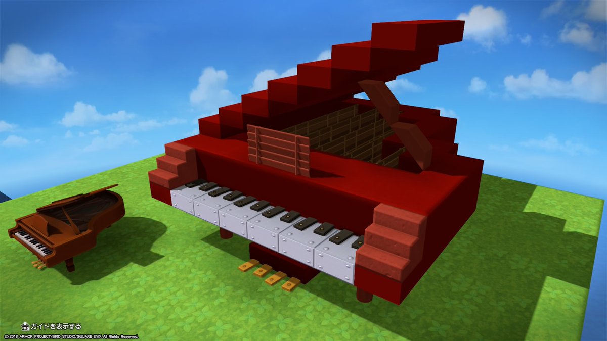 BINGO_K29's tweet photo. ミニオブジェ第2585弾は、グランドピアノ！(ver2)🎹(DQB2)

ド「どうだ吾輩の演奏は？これだけの腕があれば、コンサートを開いて大儲け出来るのではないか？」

ポ「(・・・でもそのピアノ、自動演奏っスよね？)」

島中の人が知ってる件💦(*/ω/) #DQB2 #ミニビルド #ドレミの日 https://t.co/IZVPiKvF7p