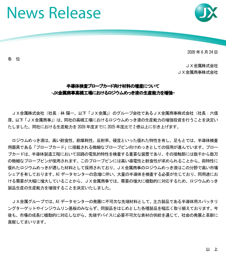j_trhk029's tweet photo. 5016 JX金属
テクニカル指標はまだダイバージェンス（乖離）を起こしておらず、
現在は通常の調整局面にあります。
以前、高値圏で「追い買いしないように」とお伝えしましたが、
上昇トレンドの中でも、追い買いをするとかえって利益を得るチャンスを逃すことがあります。
買い価格の目安としては、直近の上昇トレンドにおけるフィボナッチ0.5の水準、
すなわち4300円～4400円のレンジを考えています。
もちろん、分割して買い付ける戦略も選択肢の一つです。
この価格帯で支持線をしっかりとキープできなかった場合は、
底値が固まったのを確認してから買いに入るか、
あるいはこの水準で第2波の底が形成されるのであれば、やや高い価格で追加購入しても構いません。
全体的なトレンドは上向きですので、
したがって、絶対的な高値で買わない限り、
十分な利益が見込めると考えます。
もし、あなたが保有する銘柄のリアルタイムの取引情報や取引戦略を知りたい場合は、ぜひフォローしてください。
また、当方では低価格・高品質なブランド関連の情報も不定期に提供しています。