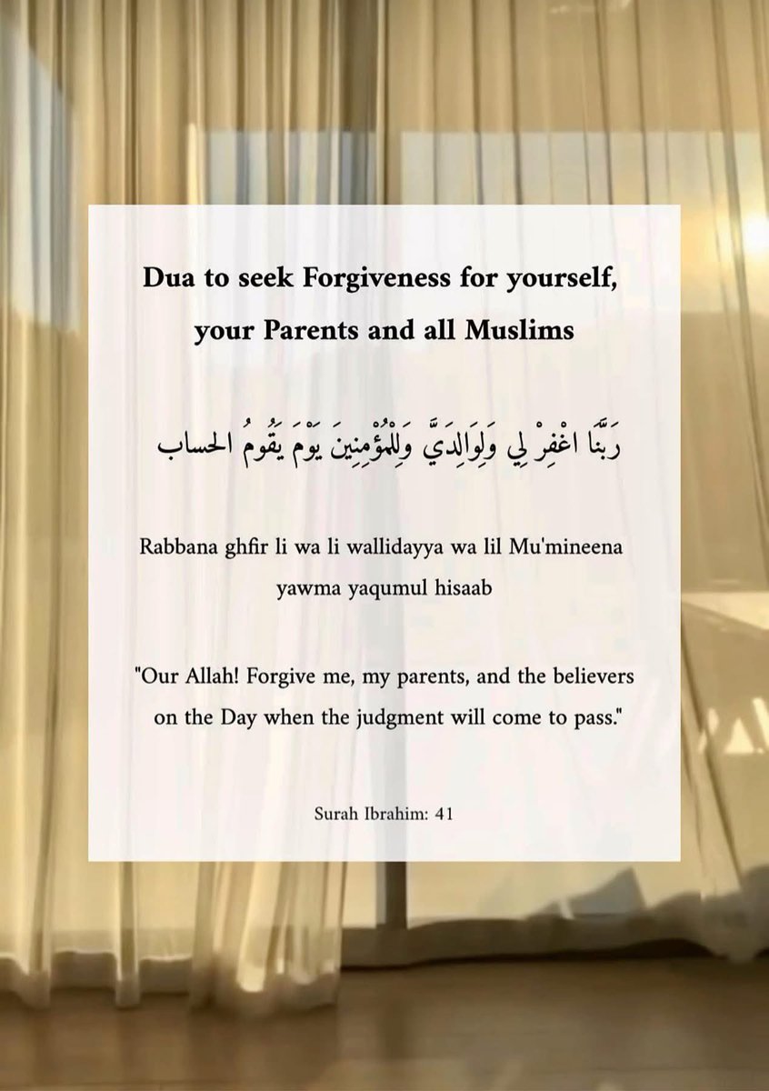 Mahdii_365's tweet photo. Dua seeking forgiveness for yourself, your parents and all Muslims https://t.co/sCwN16dAYm