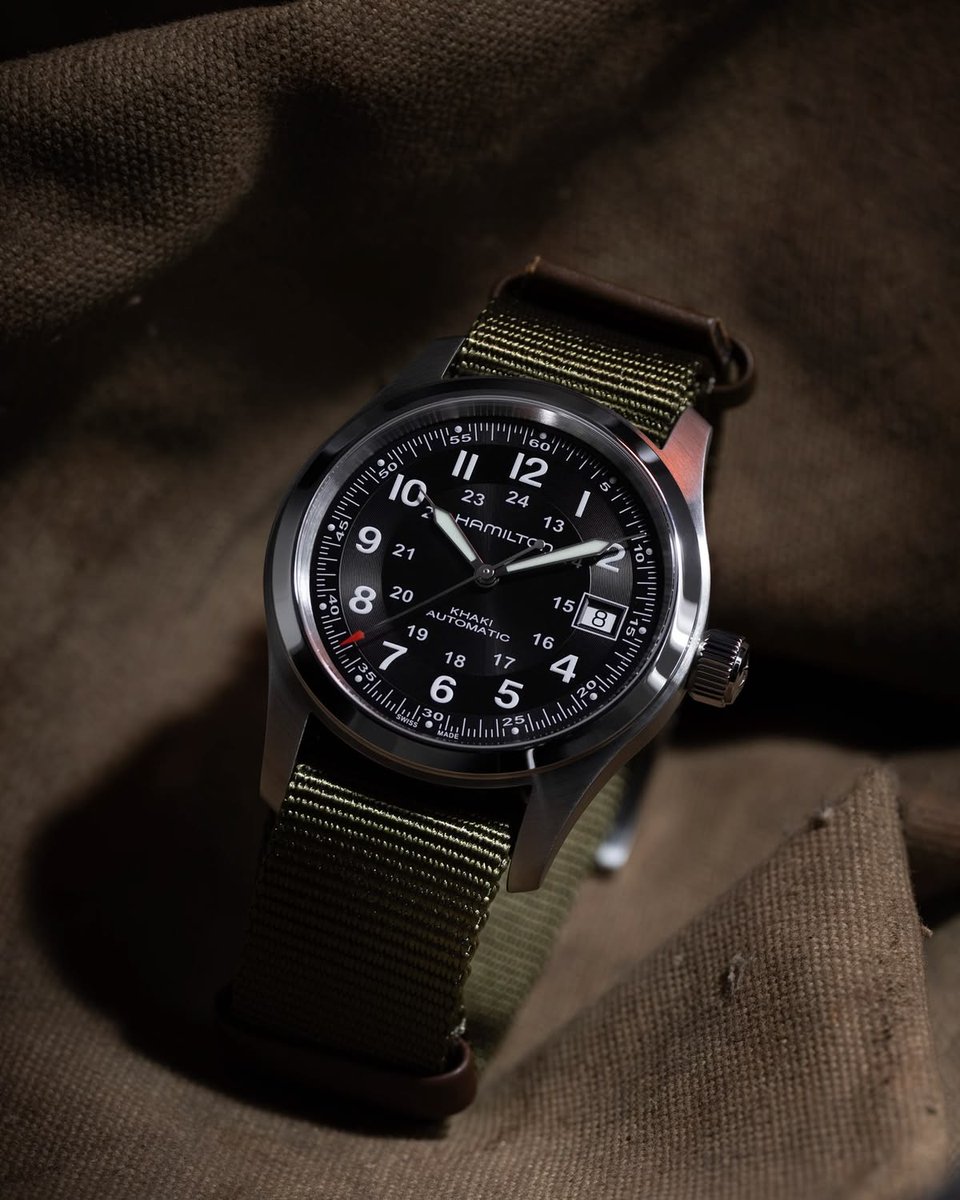GntlemansGeek's tweet photo. The 37mm Hamilton Khaki Field Expedition doesn’t just tell time. It slows it down. 😌 https://t.co/Bo3DzAP4p5
