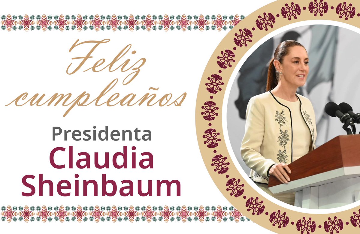 rosaicela_'s tweet photo. #Hoy celebramos el cumpleaños de nuestra Presidenta @Claudiashein, una lideresa mundial que con su inteligencia, valentía, honestidad y profundo amor al pueblo hace de #México un país más humano y justo. Le mandamos un abrazo. 🇲🇽🎂🎈#FelizCumpleañosPresidenta https://t.co/WLgmhelKC6