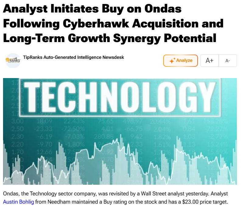 DustinHuntwn's tweet photo. $ONDS  1. Lockheed Martin validation is huge. Sentrycs is being integrated into Lockheed’s Sanctum C-UAS platform — that puts ONDS technology inside a major defense-prime ecosystem.

2. This is not regular drone hype. Sentrycs is counter-drone infrastructure: detect, identify, track, and mitigate hostile drones without relying on messy jamming or kinetic takedowns.

3. The timing is perfect. ONDS already has Russell reconstitution, STOXX theme-index additions, heavy short interest, and fresh defense-order momentum stacked into the same window.

4. This strengthens the “platform” thesis. ONDS is not just selling hardware — it is building a defense/autonomy/software stack with Mistral, Sentrycs, Cyberhawk, and Optimus.

At the end you can follow me,I'll be updating you with the latest info on ONDS and more related content.