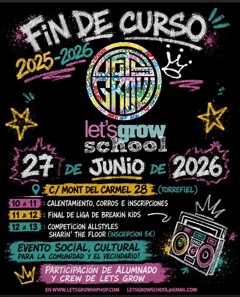 avvtorrefiel's tweet photo. Conoces la danza urbana ??

Ven este sábado 27 a la zona peatonal del Mercado de Torrefiel y disfruta de actividades gratuitas y DJ.

Corre la voz y venid a pasar una mañana breakin con Let’s Grow School !! 

#letsgrowschool @avvtorrefiel @AjuntamentVLC https://t.co/qadPDD4csB